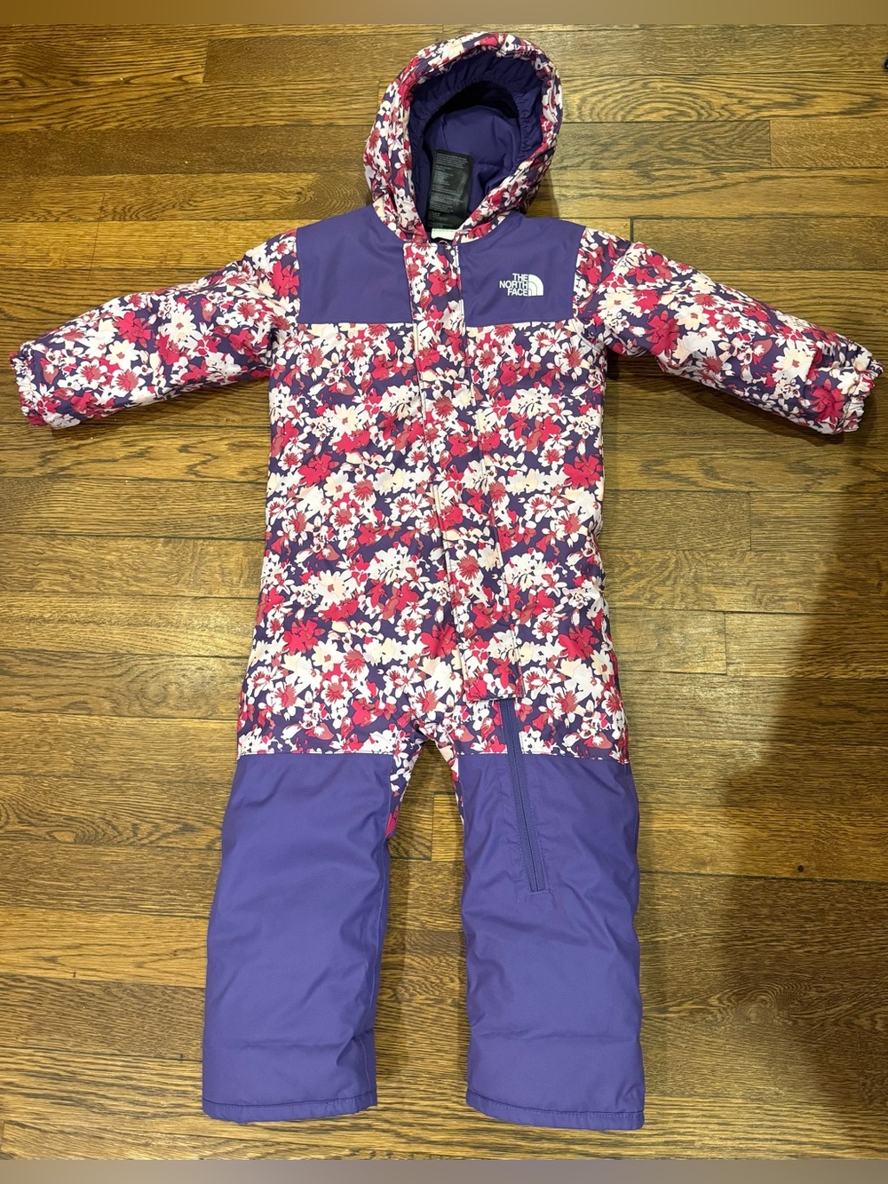 The North Face Freedom Infant Snowsuit 18-24M Waterproof Pink Purple Flowers